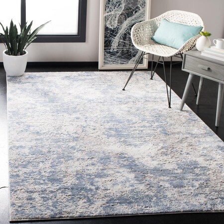 Safavieh 5 ft. 3 in. x 7 ft. 6 in. Amelia Rectangle Power Loomed Area RugGrey & Blue ALA705F-5